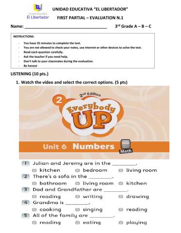 First Evaluation - Second Quimestre - L-W