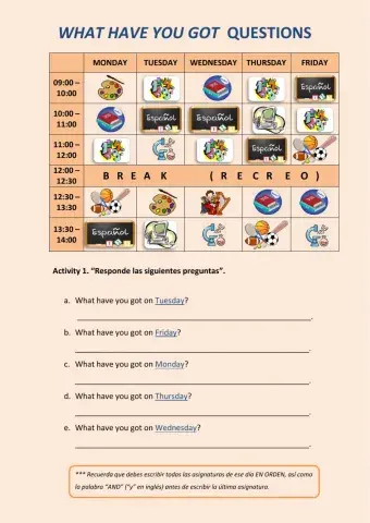 3tf - Grammar (What have you got on ...?)