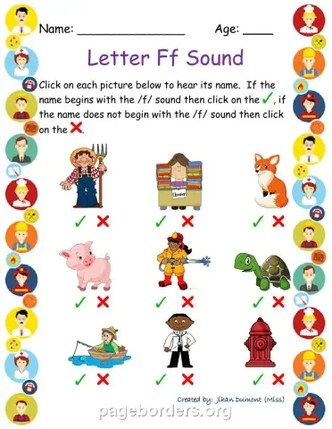 Letter F sound Recognition