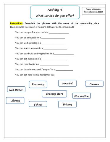 Places in the community