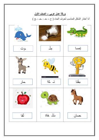 أشكال حرف الحاء