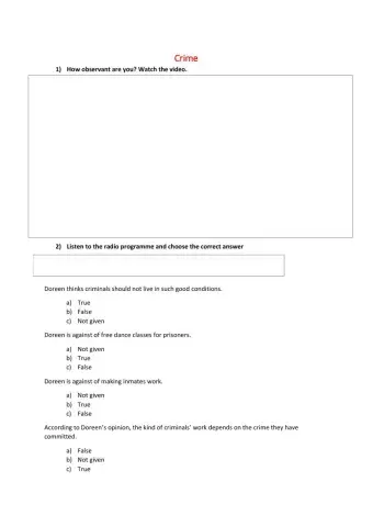 Unit 8 - crime listening