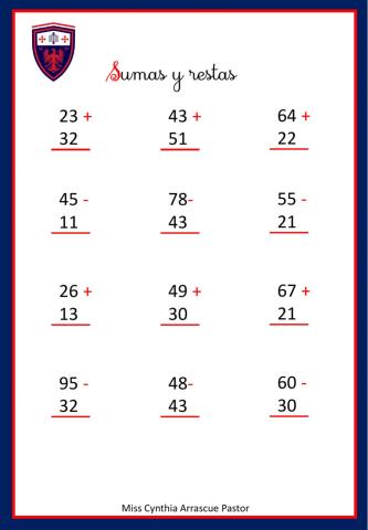 Sumas y restas