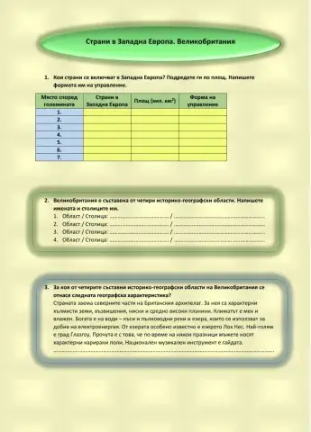ГИ 7кл. - Страни в Западна Европа. Великобритания