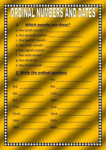 Ordinals and Dates