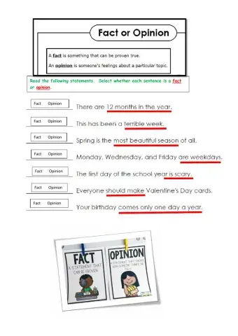 Fact and Opinion Accomodations Review