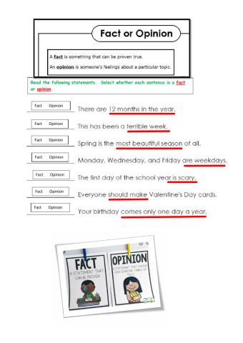 Fact and Opinion Accomodations Review