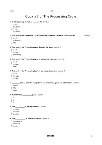 The Information Processing Cycle