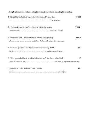 Sentence transformation