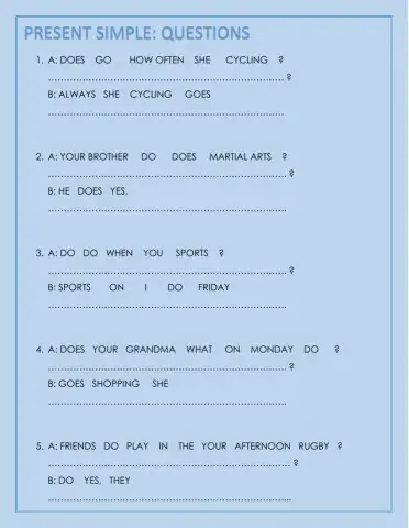 Present simple - questions