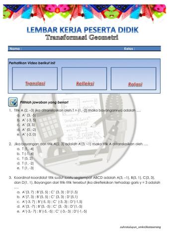 LKPD Transformasi Geometri 