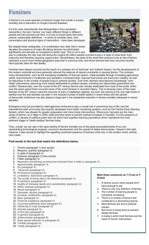 Famines