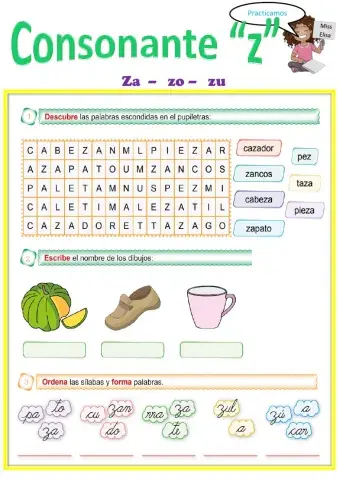 Consonante  -z-- sonidos  ce, ci