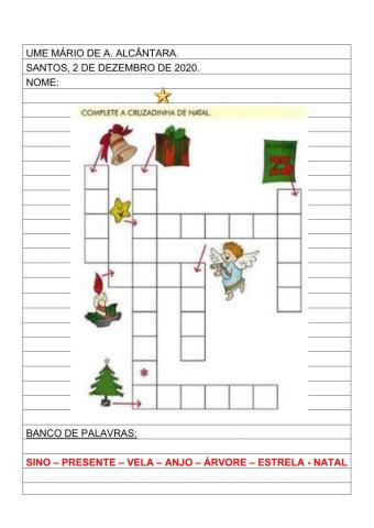 Ortografia e cruzadinha