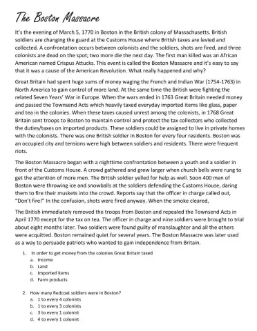 The Boston Tea Party