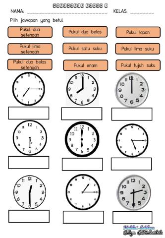 Menulis dan menyebut waktu