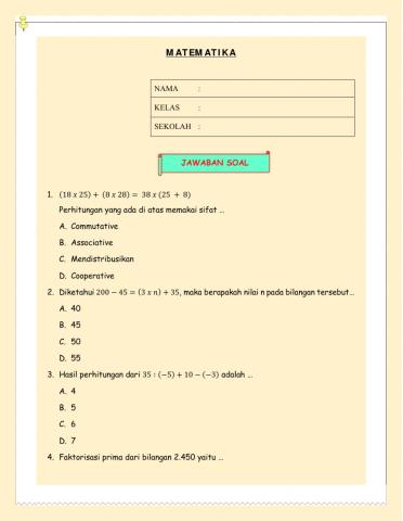 Latihan Matematika (1)