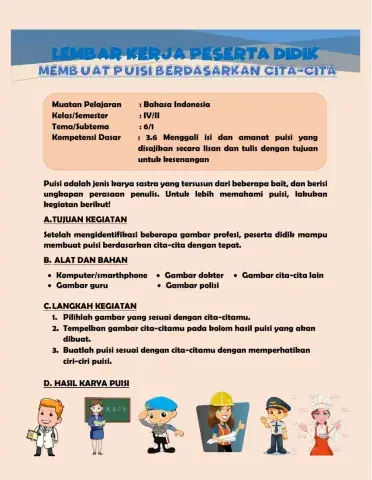 LKPD Membuat Puisi Berdasarkan Cita-Cita