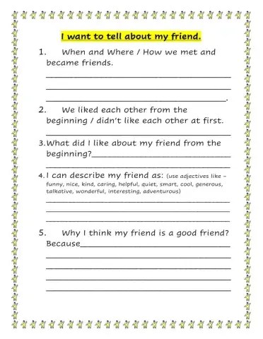 Telling about my friend - Just Imagine Book