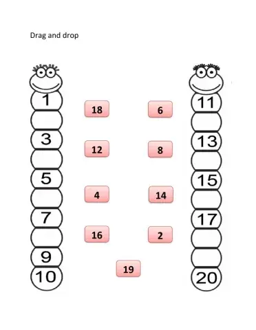 Number one to twenty