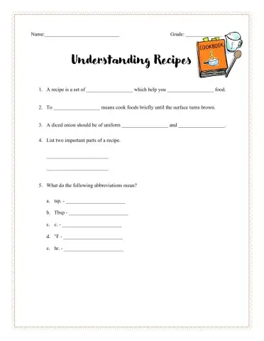 Understanding Recipes
