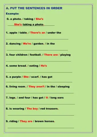 Put the questions in order. Number the pictures