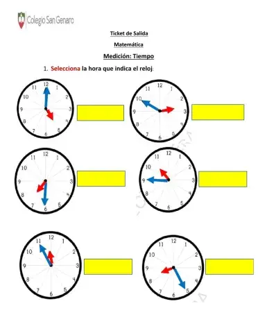 Medición: tiempo Colegio San Genaro