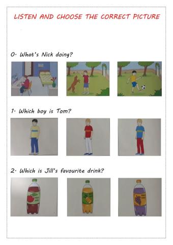 Listen and choose the correct picture