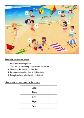 Activities on the beach