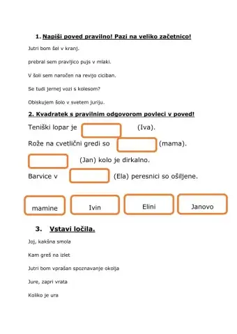 Velika začetnica in ločila