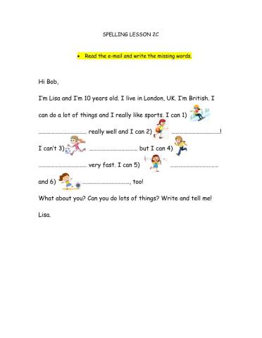 Spelling Lesson 2c