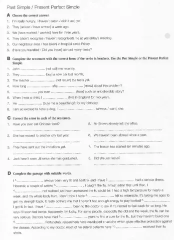 Present perfect vs past simple