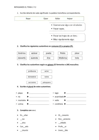 Sustantivos y ortografía