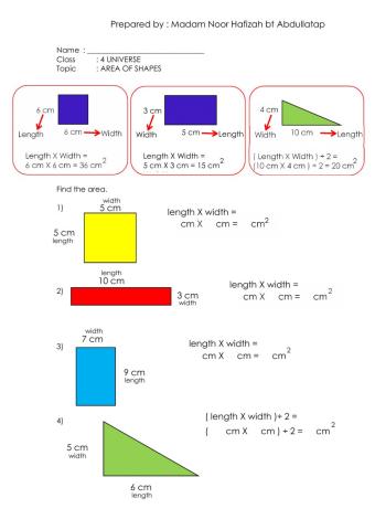 Area of shape