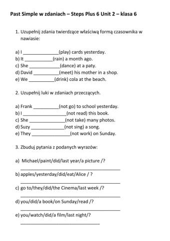 Pas simple - klasa 6