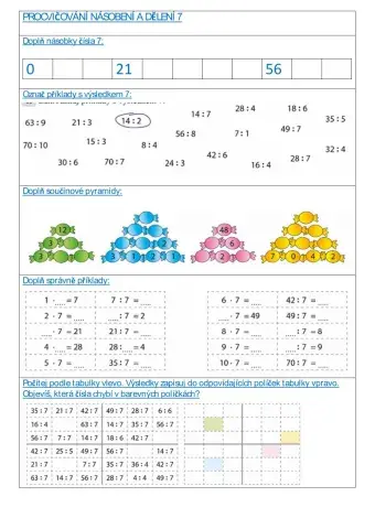 Násobení a dělení 7