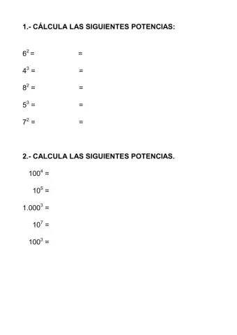 Control potencias 6º