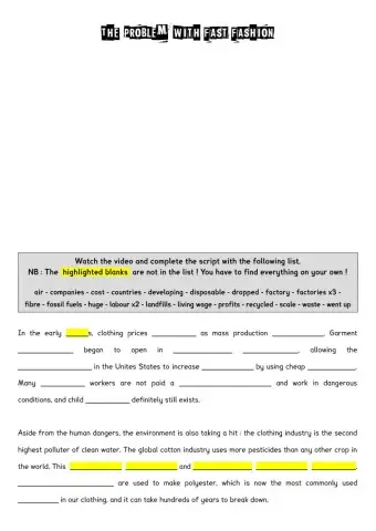 The problem with Fast Fashion