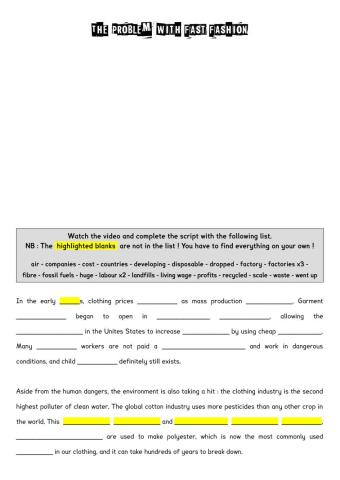 The problem with Fast Fashion