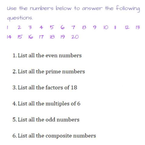 Types of Numbers