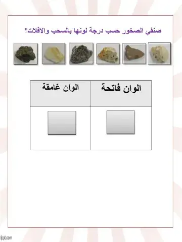 الصخور والمعادن