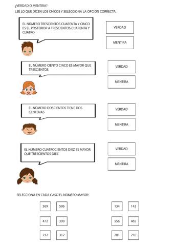 Practicamos numeración