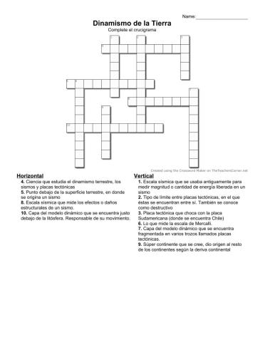 Dinamismo en la Tierra