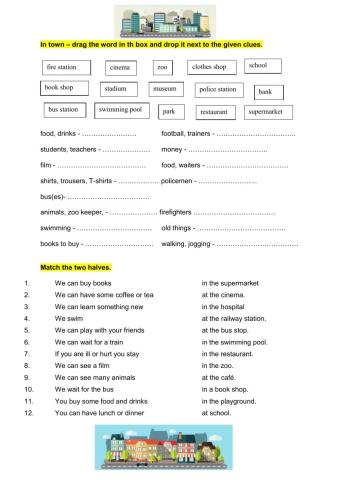 Places In town -  vocabulary