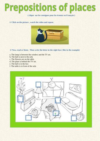 Prepositions of place