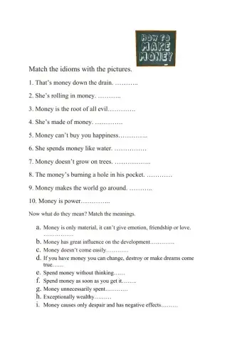 Money idioms