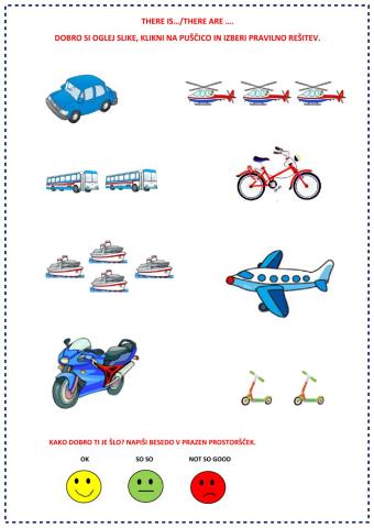 There is-there are-vehicles