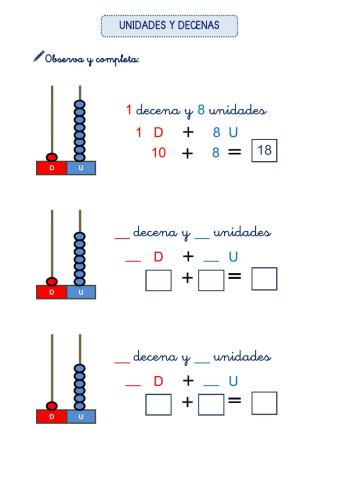 Unidades y decenas