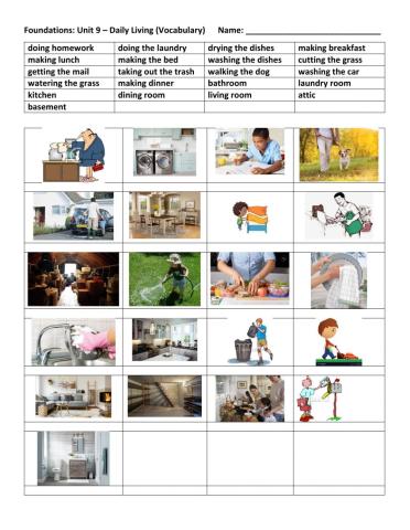 Unit 9 Words and Pictures