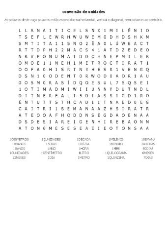 Conversao de unidades